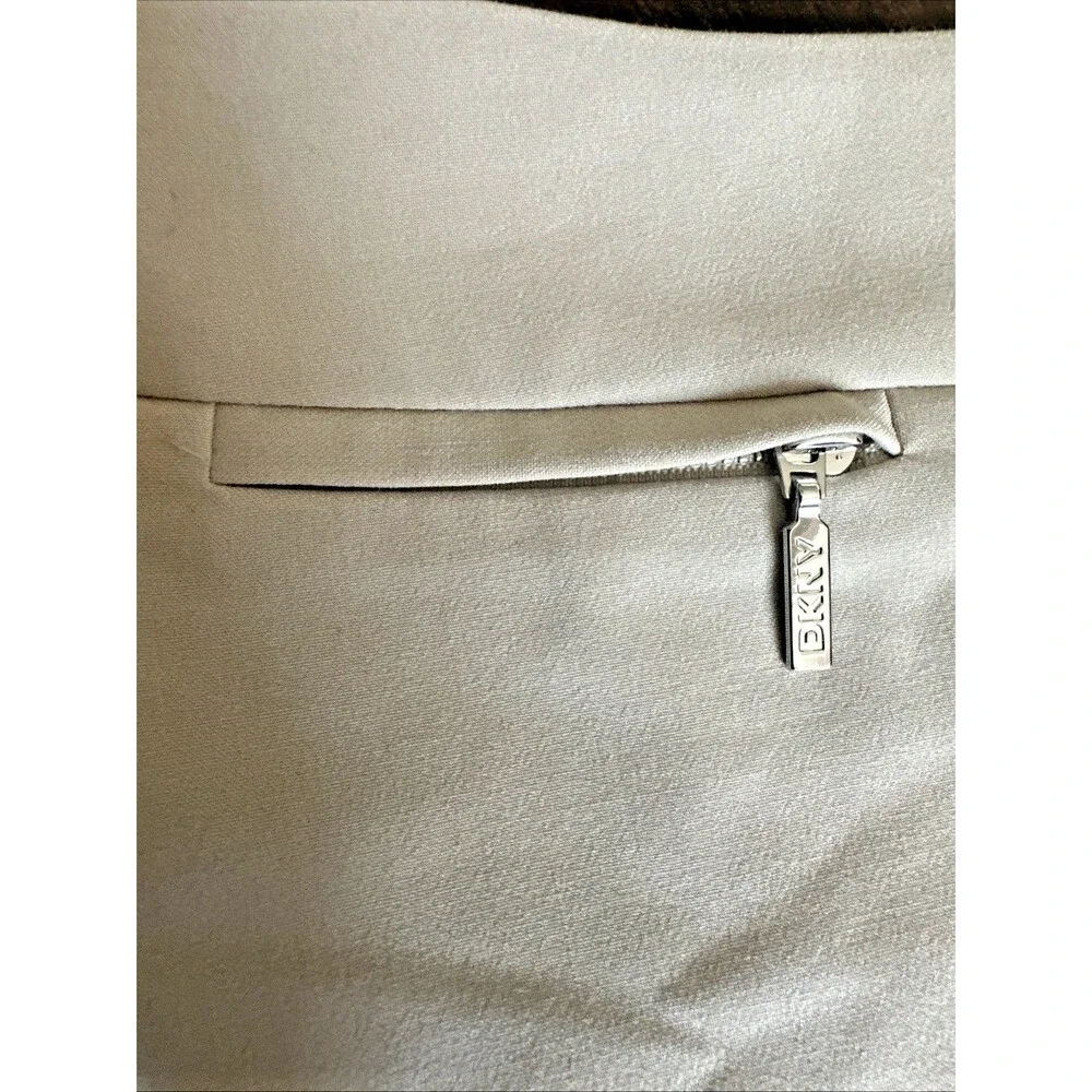 Donna Karan Women's Mid Rise Classic Formal Chic Pencil Skirt Beige Cream 6